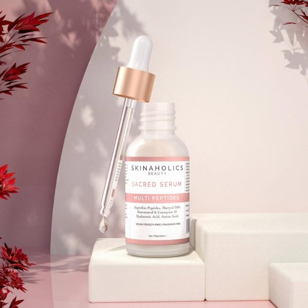 Sacred Serum Muti Performance Peptide Serum Matrixyl 3000 Argireline Hyaluronic Acid Resveratrol Q10 30ML